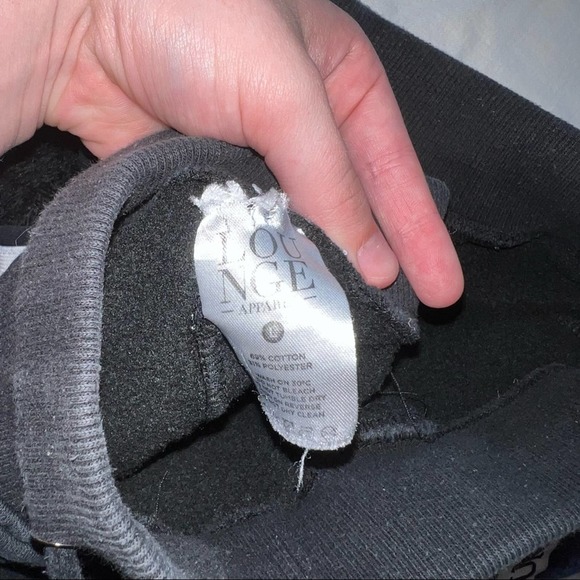 Lounge Apparel Logo Sweat Shorts Pajamas Sleep Black Loungewear L - Picture 5 of 6